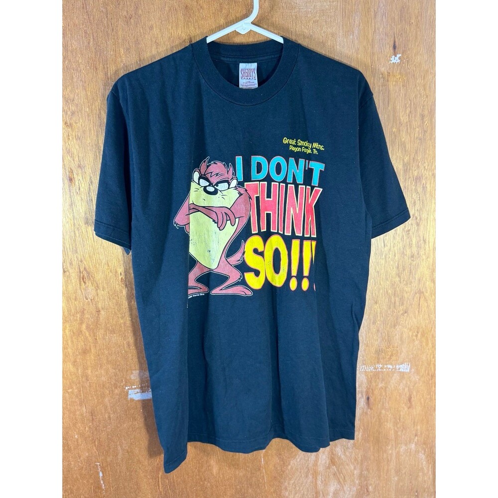Vintage Taz Tasmanian Devil I Don’t Think So Great Smoky‎ Mountains Shirt Large